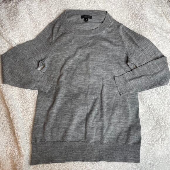 J‎ CREW 100% Merino Wool Longsleeve Sweater Grey Small - Picture 1 of 6